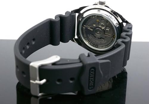 Seiko - Brandclub - Seiko 5 Black Dial Rubber Strap Automatic Mens